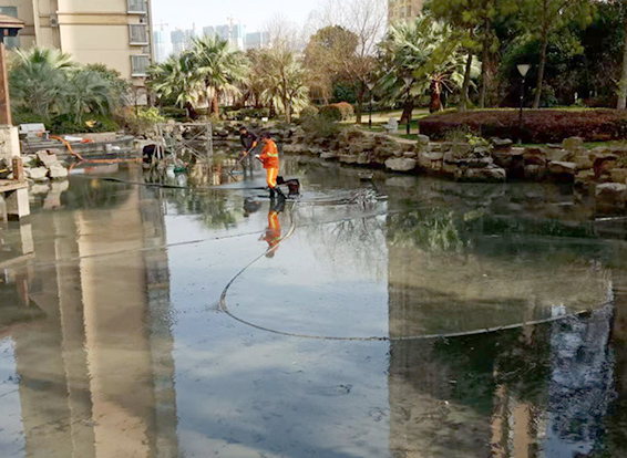 杭州景观池淤泥清理